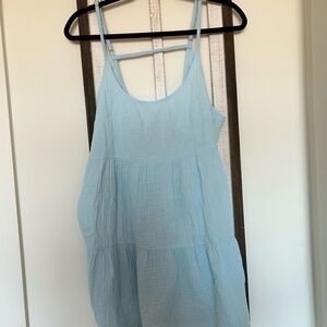 Light Blue Sleeveless cover up dress. Super cute and lightweight